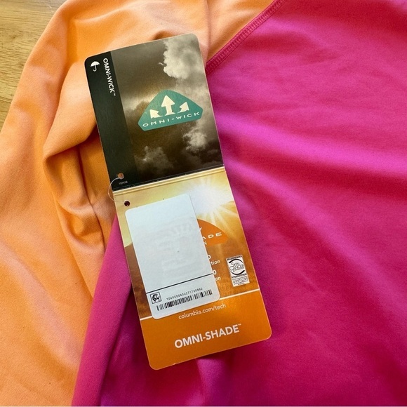 Columbia Girls Omni-Shade Long Sleeve Pink And Orange M Medium 10/12 NWT - Picture 9 of 12